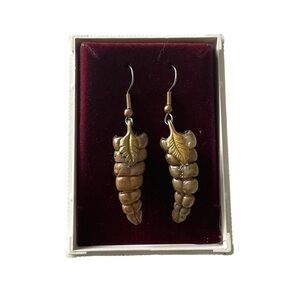 Handmade Rattlesnake Dangle Earrings Feather Detailing One Size